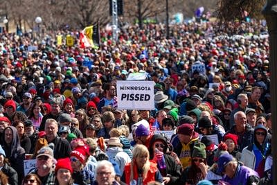 A sign reads Minnesota Pissed