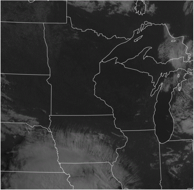 Visible satellite image from early Thursday morning