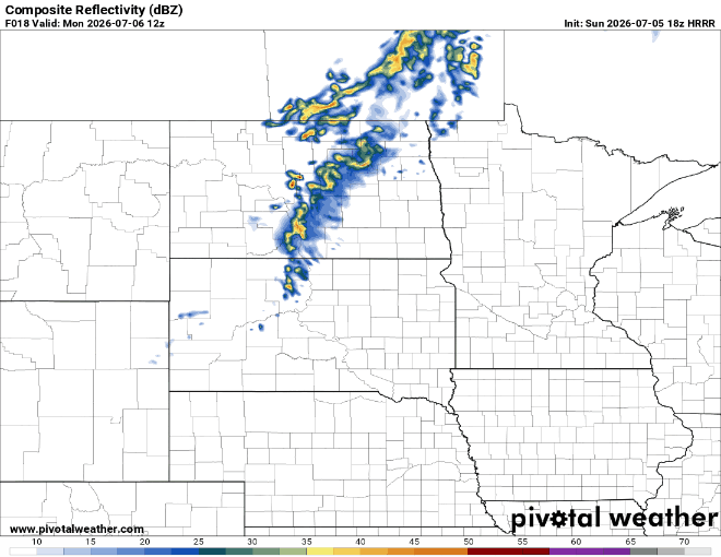 Forecast precipitation Monday 7 a.m. to midnight
