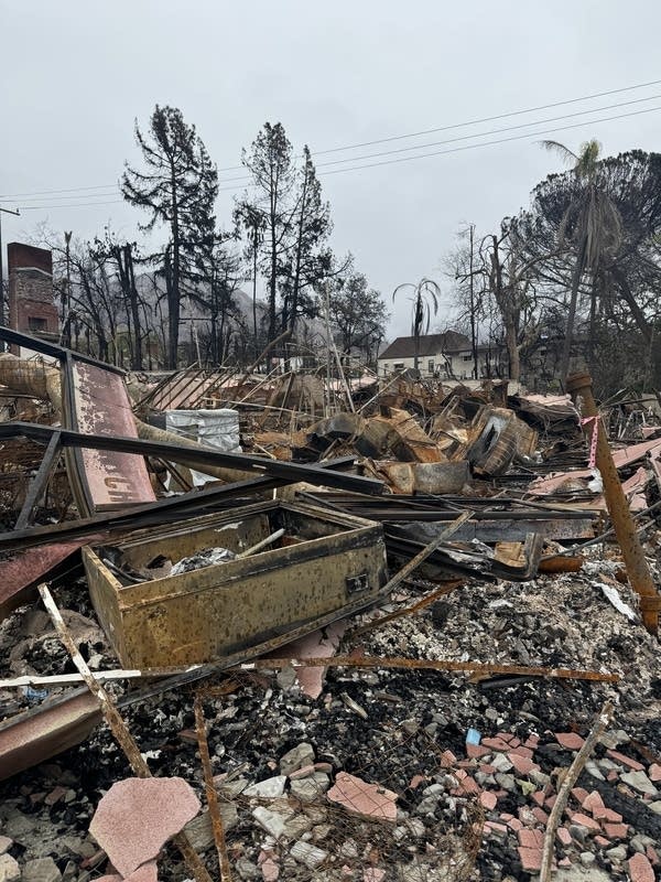 Destroyed structure Altadena, CA
