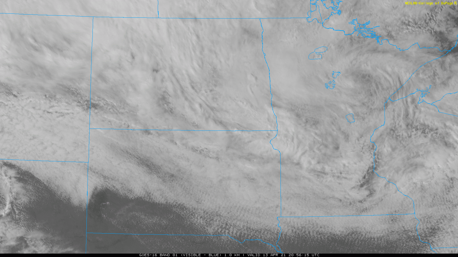 GOES-16 visible satellite loop Tuesday afternoon