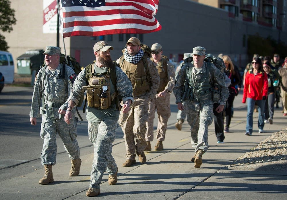 Veterans march