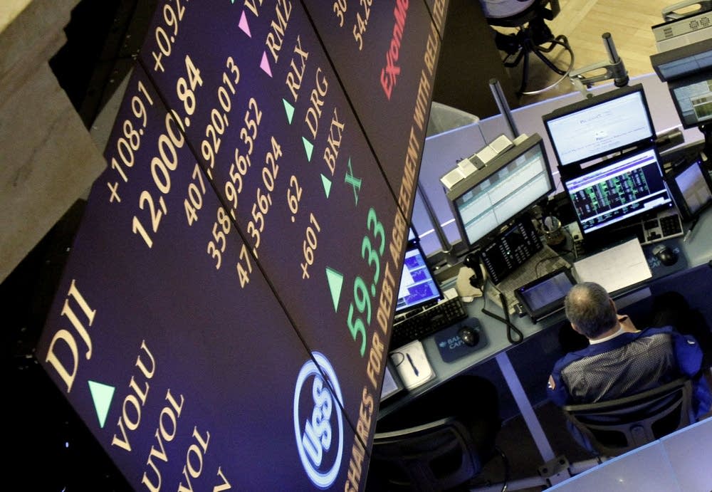 Dow Jones above 12,000