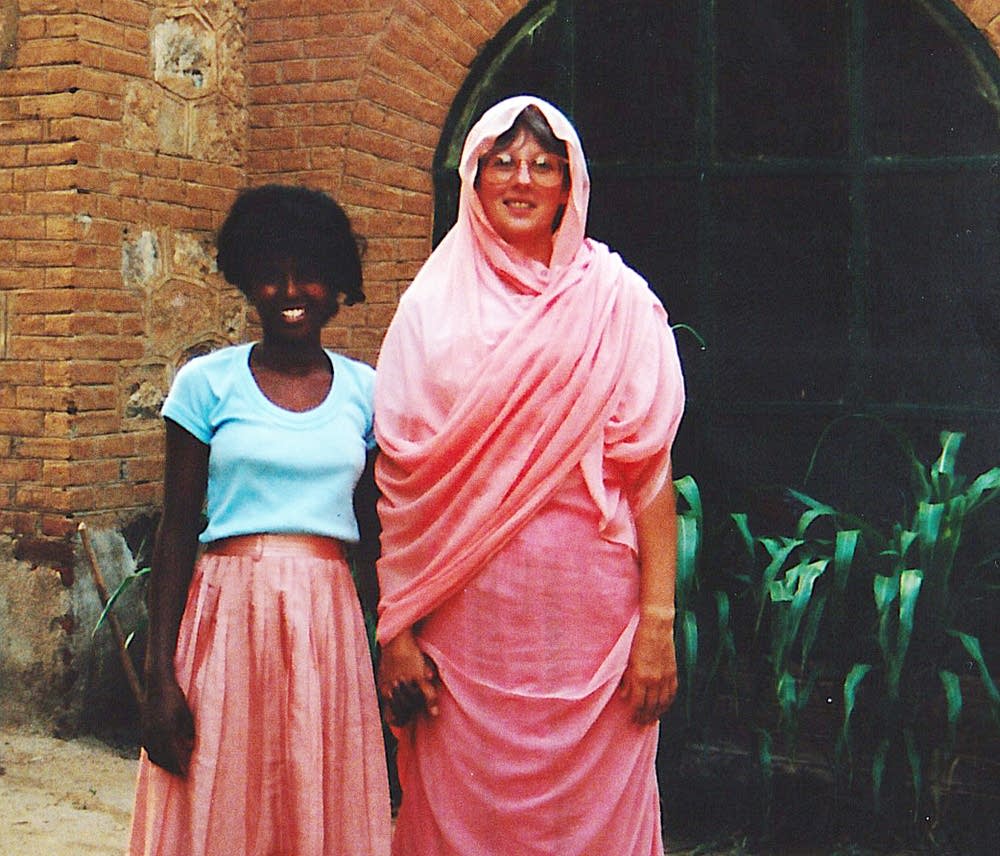 Walther worked as a nurse in a refugee camp.