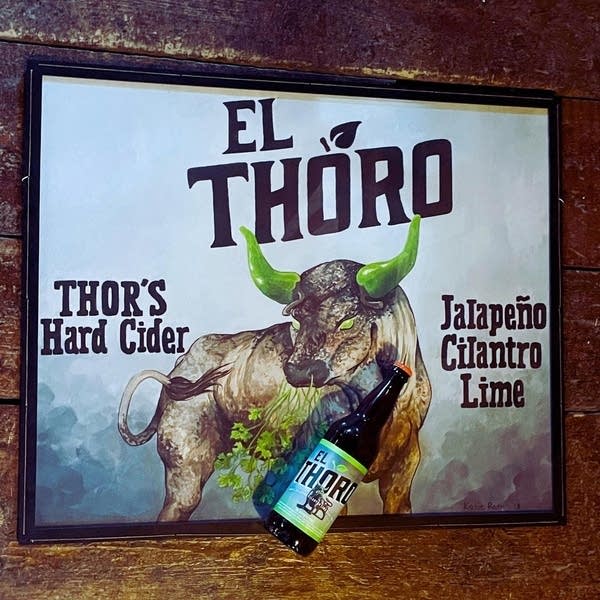 a hard cider banner that reads El Thoro 