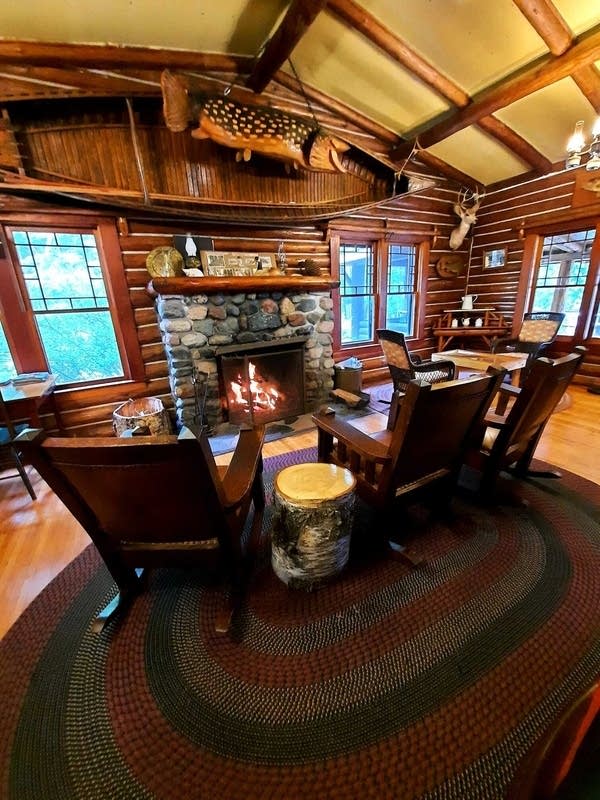 Northern Pine Lodge fireplace