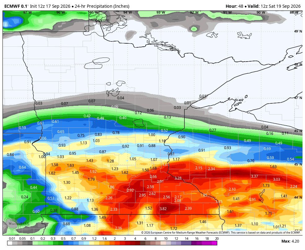 24- hour precipitation potential