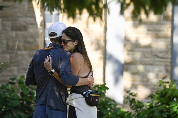 two people embracing