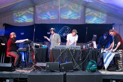 the band braingiver performing on stage