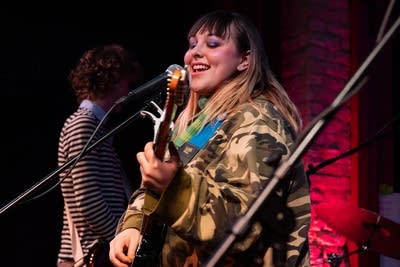 Band performing on stage