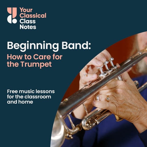 Class Notes thumbnail for a Beginning Band lesson. Includes trumpet player Marissa Benedict of the Minnesota Winds.