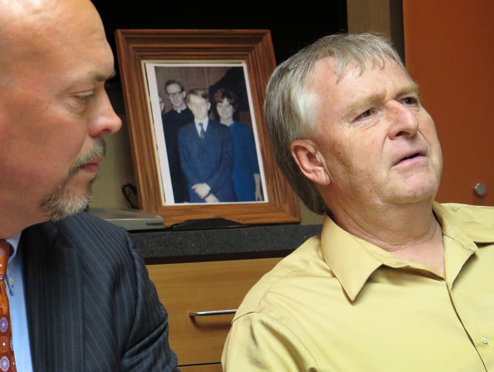 Doug Devorak, right, and attorney Patrick Noaker.