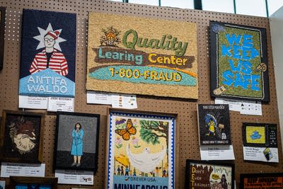 Crop artwork at the state fair