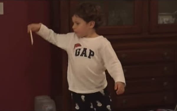 Poster Three-year-old Jonathan conducts Beethoven