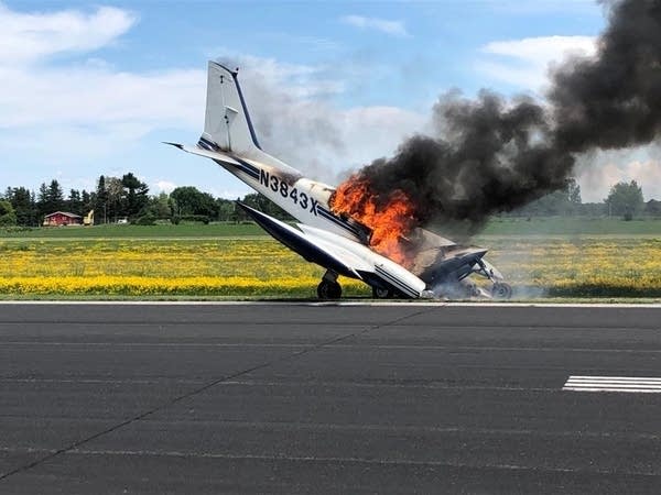 With plane on fire, Wis. man lands in the nick of time