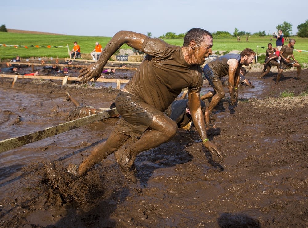 Slipping in mud