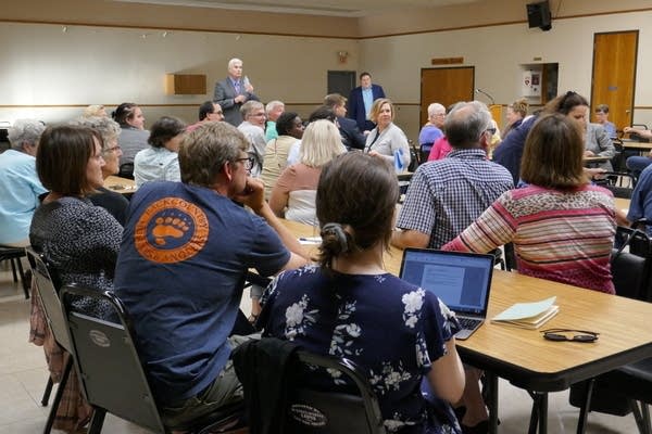 Rep. Tom Emmer holds a town hall at Scandia City Hall.