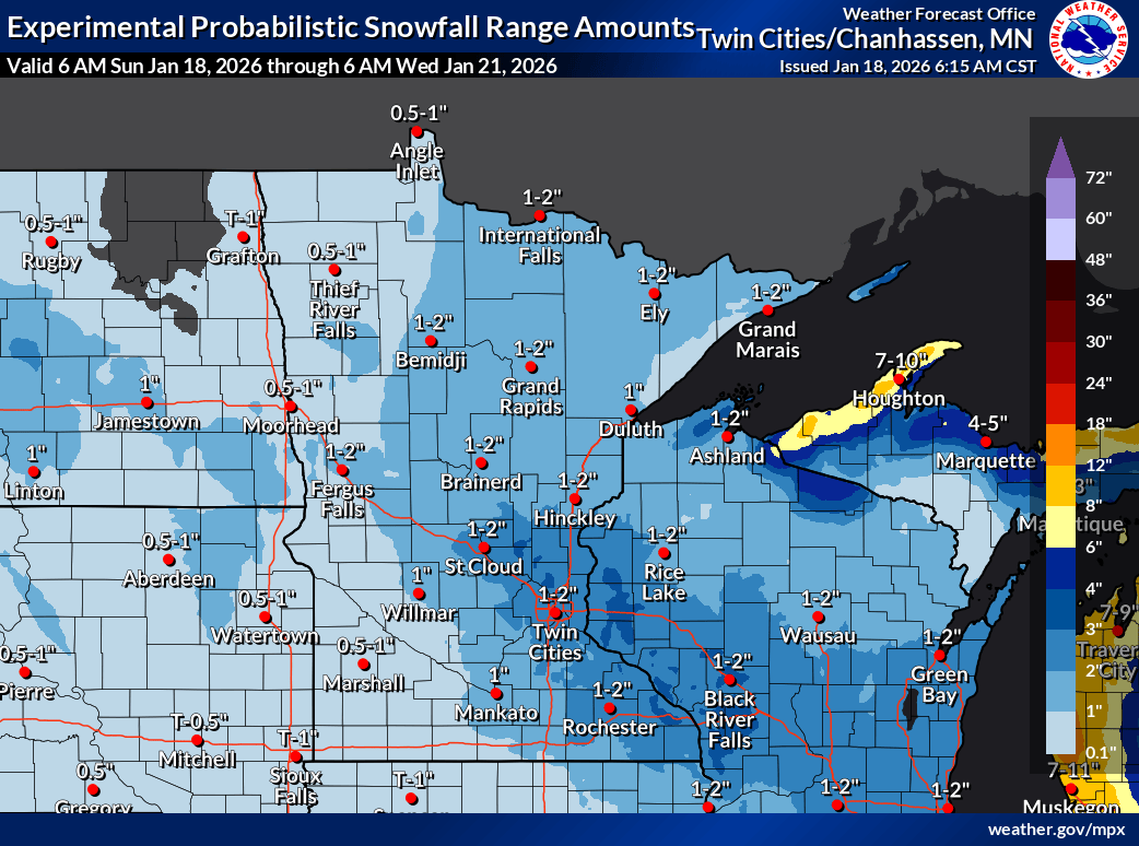 Snowfall potential