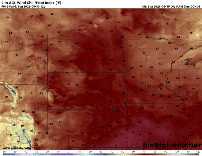 Hot and muggy weather settles in for Sunday