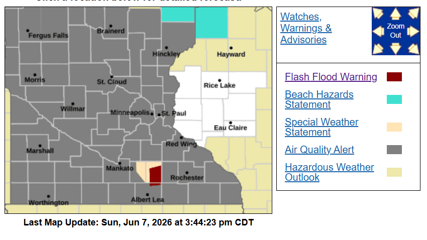 Flash flood warning