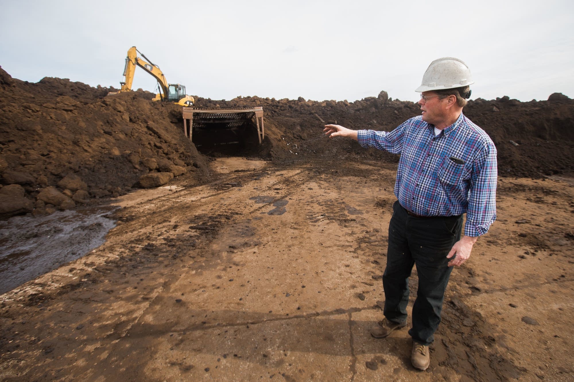 APT president Doug Green talks about breaking down frozen peat.