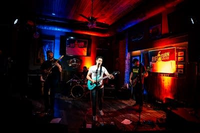 band performing on stage