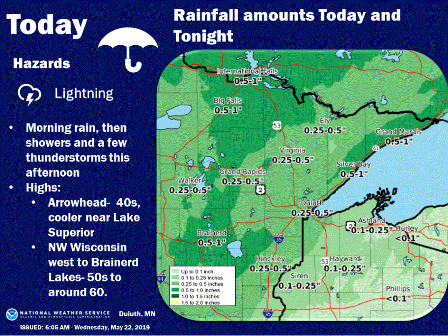 May 22 - dlh fcst rainfall