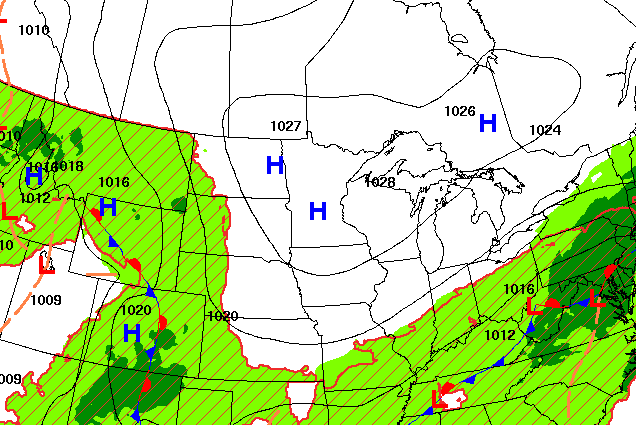 High pressure brings lots of sun, cooler air and smoke 