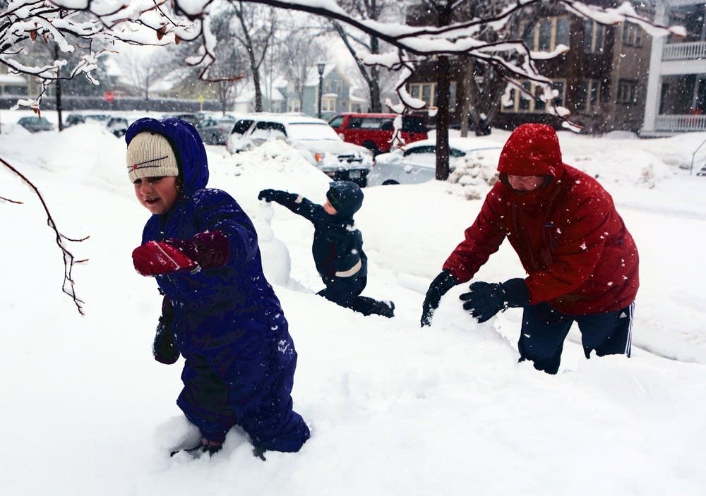Playing in the snow