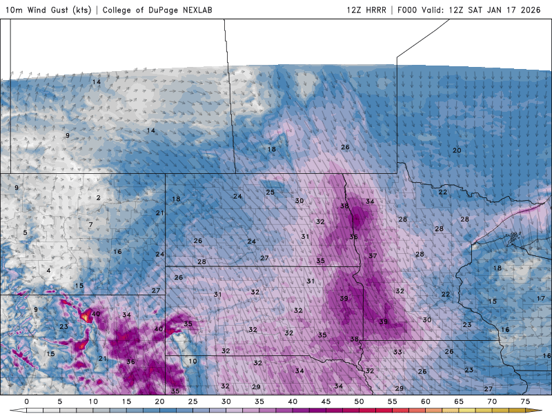 Wind speed and direction Saturday 6 a.m. to 6 p.m.