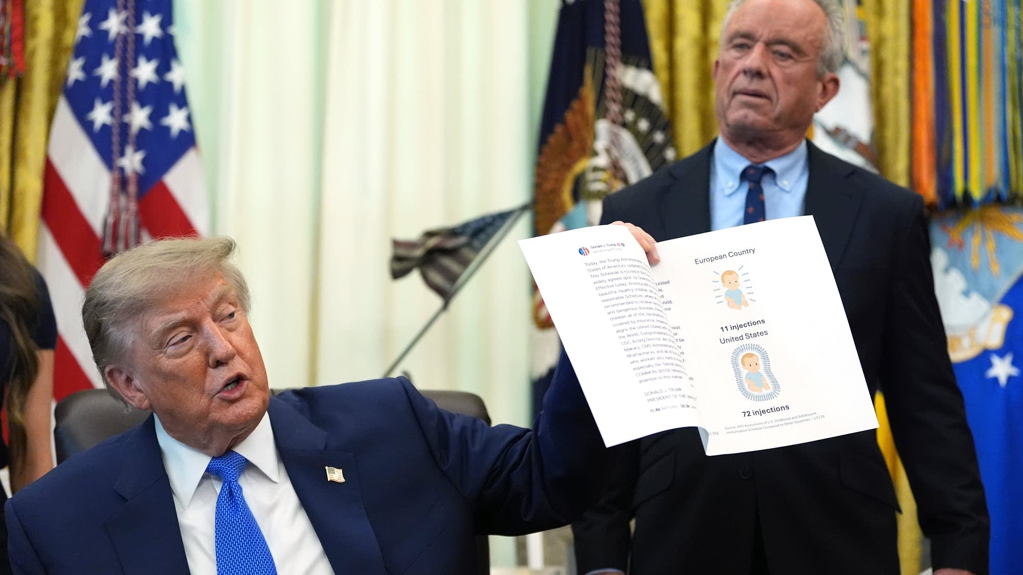 Trump to sign executive order calling for spacing out childhood shots