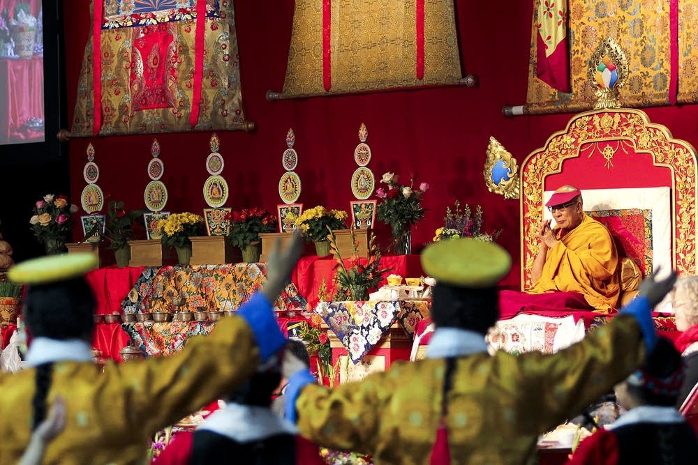 The Dalai Lama presides over celebration.