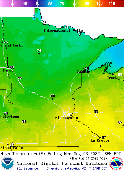 Cooler Wednesday, Thursday; heating back up Friday