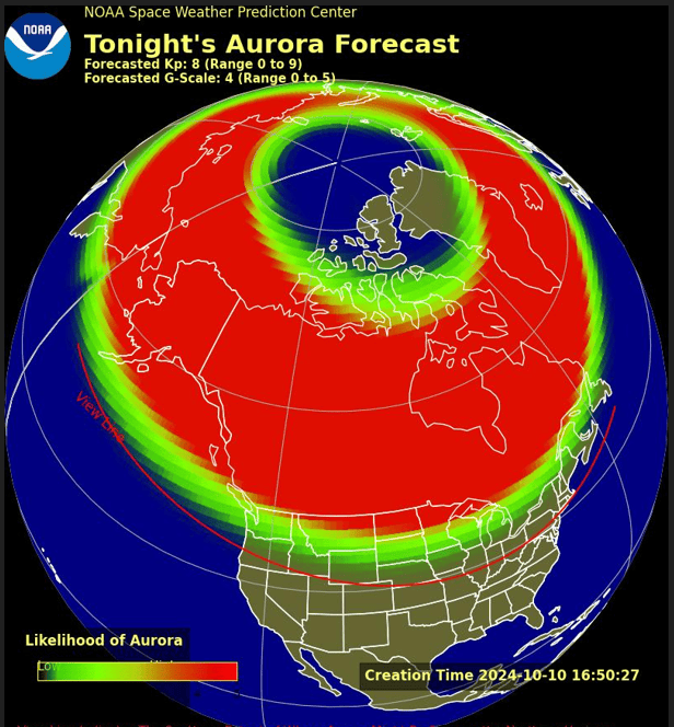 Thursday's Aurora forecast