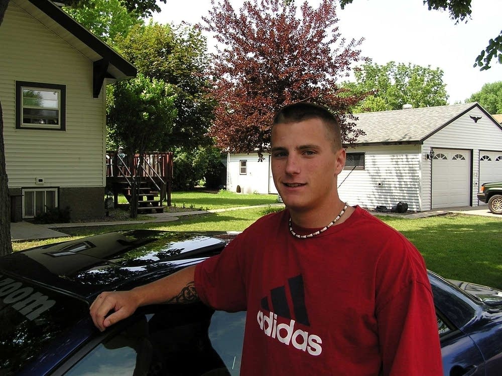 Cody with his car
