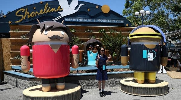 An attendee at Google I/O 2016.