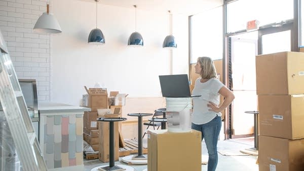 Small business optimism is down for a second straight month, though it's rebounded from the sharp dive it took last April when tariffs were announced.