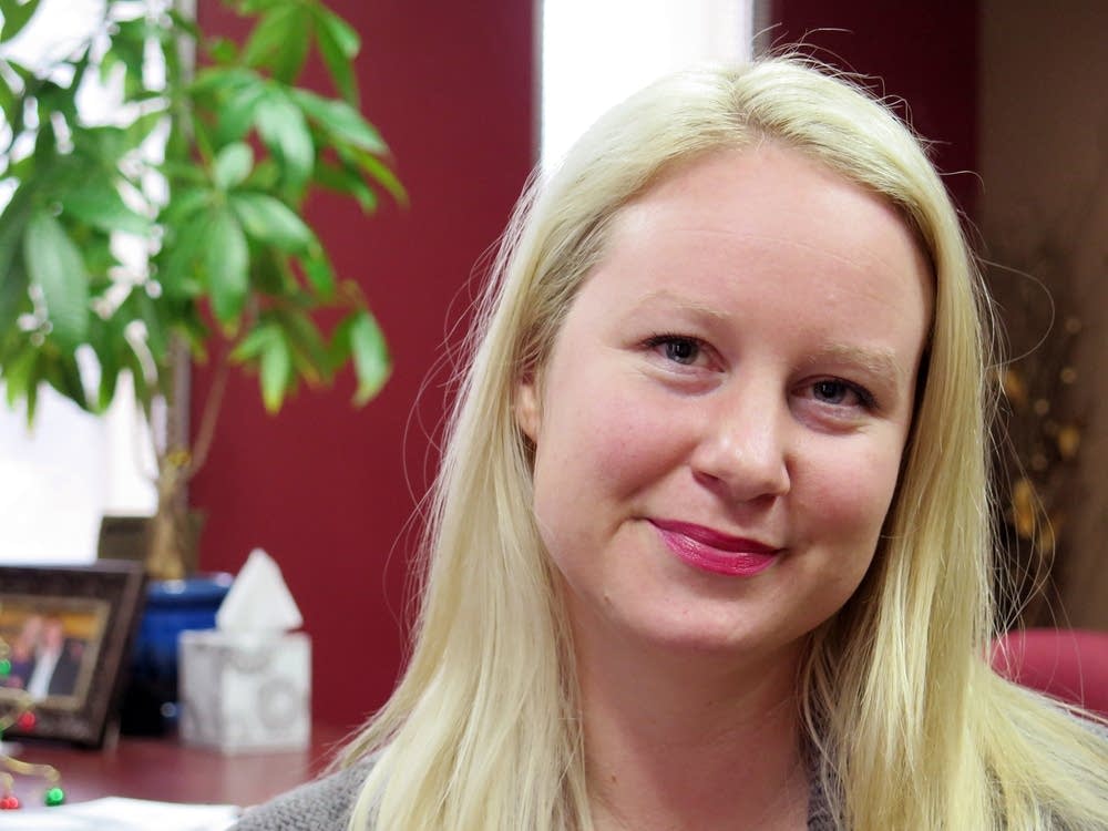 Insurance agent Ashley Ostrowski