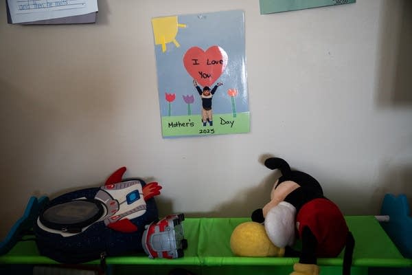 toys sit at wall