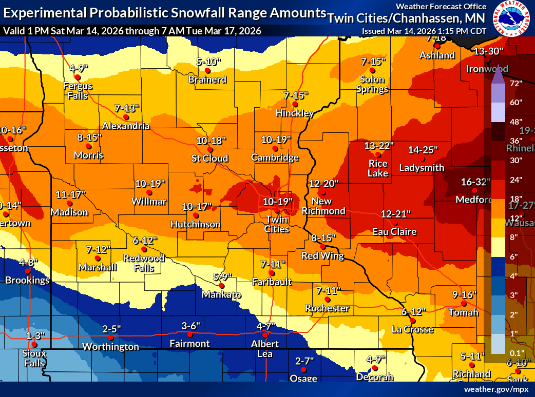 Snowfall potential