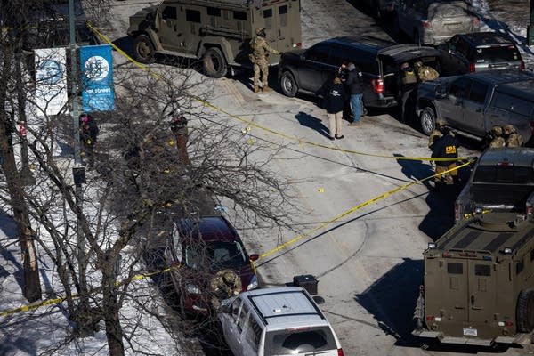 evidence markers on the street