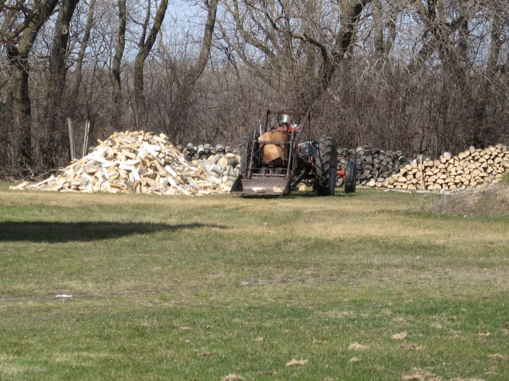 The Larson's woodpile