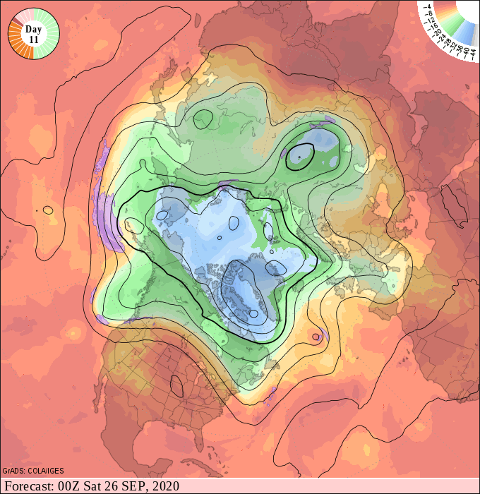Upper air forecast map for 7 pm September 25
