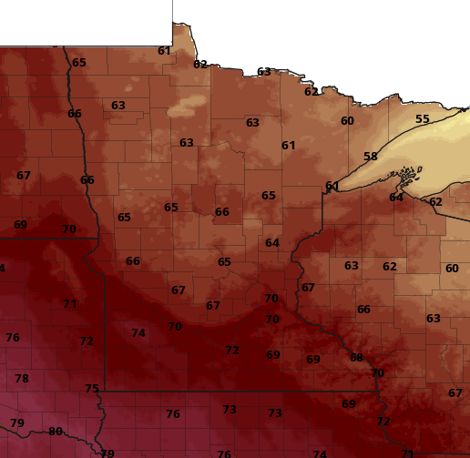 Very warm to start the week; thunderstorms late Tuesday; much cooler late week