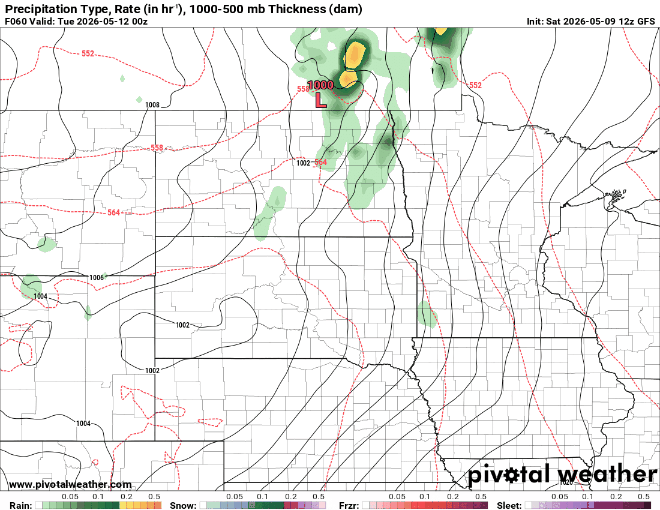 Forecast precipitation Monday 7 p.m. to Tuesday 7 a.m. 