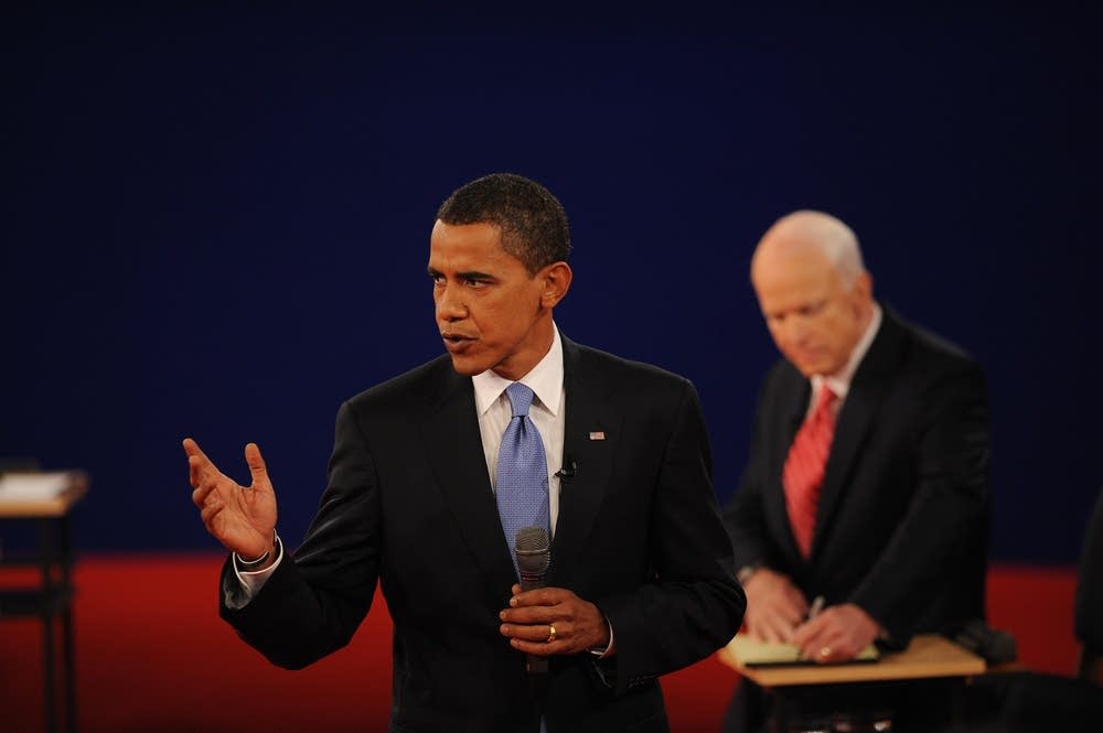 Sen. Barack Obama answers a question