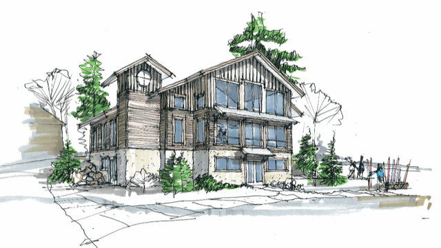 chalet drawing