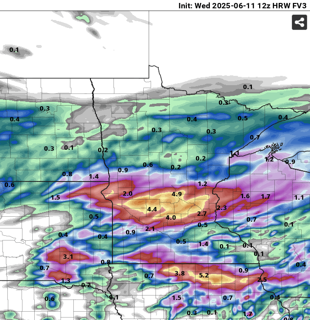NOAA FV3 model precipitation output