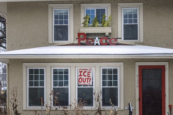 ICE Out signs