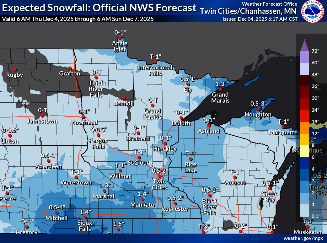 Snow through Saturday